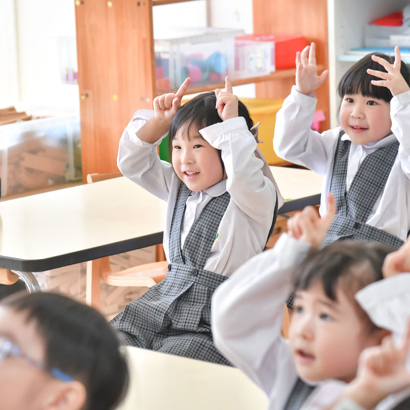 英語あそびの様子